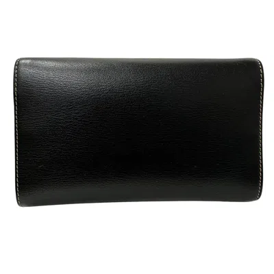 Pre-owned Loewe Black Dark Brown Leather Shoulder Bag () In Multi