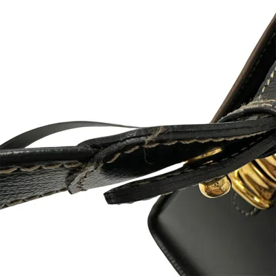 Pre-owned Loewe Black Dark Brown Leather Shoulder Bag () In Multi