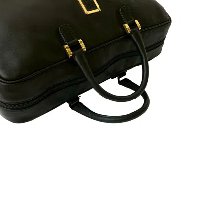 Pre-owned Loewe Black Leather Boston Bag Handbag ()