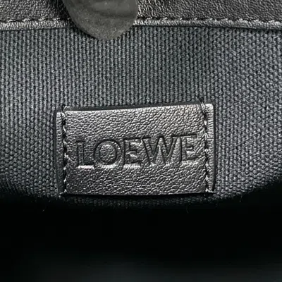 Pre-owned Loewe Black Leather Canvas Tote Bag ()