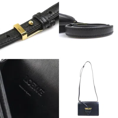 Pre-owned Loewe Black Leather Shoulder Bag ()