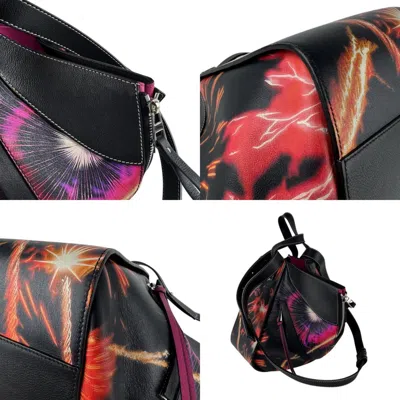 Pre-owned Loewe Black Multi-color Leather Shoulder Bag ()