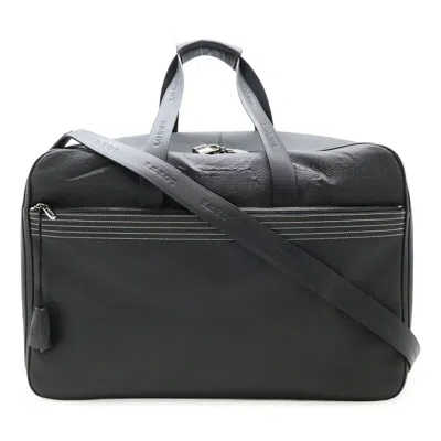 Pre-owned Loewe Black Pvc Leather Boston Bag Shoulder Bag ()