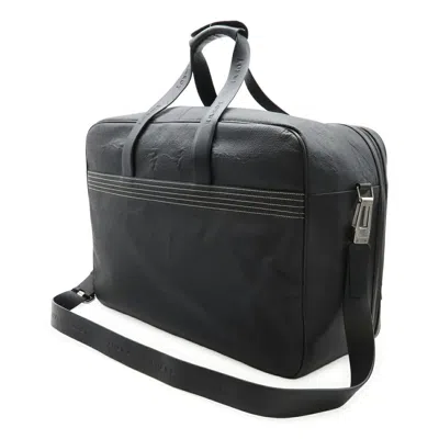 Pre-owned Loewe Black Pvc Leather Boston Bag Shoulder Bag ()