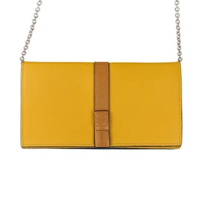 Pre-owned Loewe Blue Brown Yellow Leather Pochette Shoulder Bag ()