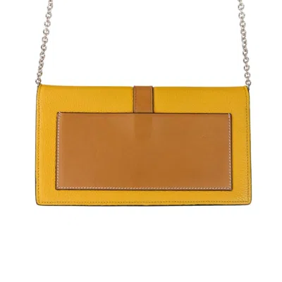 Pre-owned Loewe Blue Brown Yellow Leather Pochette Shoulder Bag ()