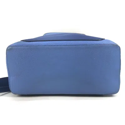 Pre-owned Loewe Blue Leather Backpack ()