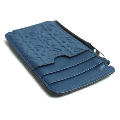 Pre-owned Loewe Blue Leather Coin Purse/coin Case ()