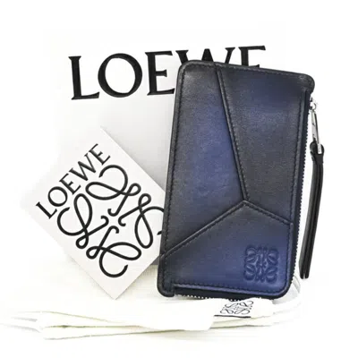 Pre-owned Loewe Blue Leather Coin Purse/coin Case ()