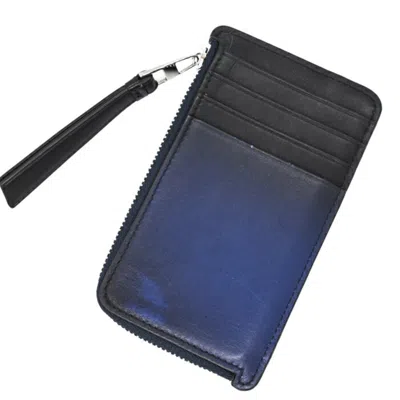 Pre-owned Loewe Blue Leather Coin Purse/coin Case ()