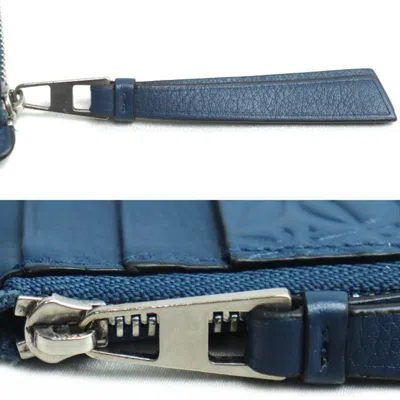 Pre-owned Loewe Blue Leather Coin Purse/coin Case ()
