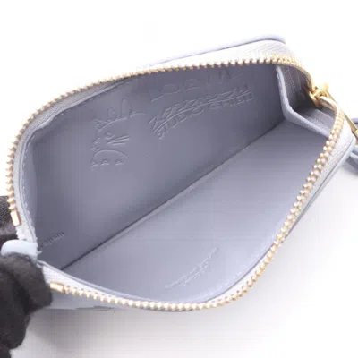 Pre-owned Loewe Blue Leather Coin Purse/coin Case ()