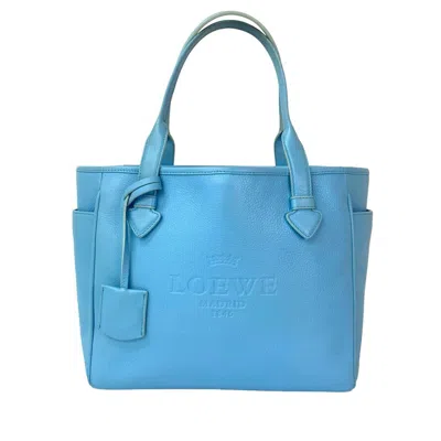 Pre-owned Loewe Blue Leather Handbag Shoulder Bag Tote Bag ()