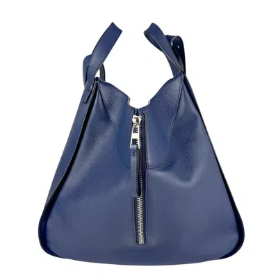 Pre-owned Loewe Blue Navy Leather Handbag Shoulder Bag ()