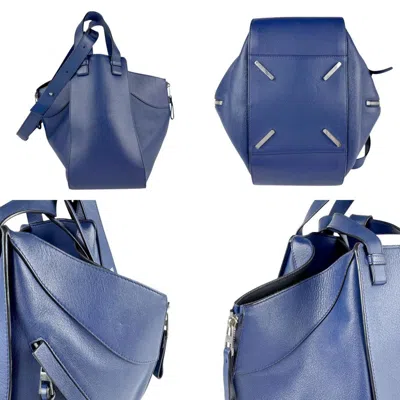 Pre-owned Loewe Blue Navy Leather Handbag Shoulder Bag ()
