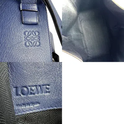 Pre-owned Loewe Blue Navy Leather Handbag Shoulder Bag ()