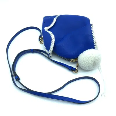 Pre-owned Loewe Blue White Leather Shoulder Bag () In Multi