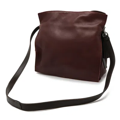 Pre-owned Loewe Bordeaux Brown Nappa Leather Shoulder Bag () In Multi