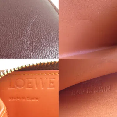 Pre-owned Loewe Bordeaux Leather Coin Purse/coin Case () In Burgundy