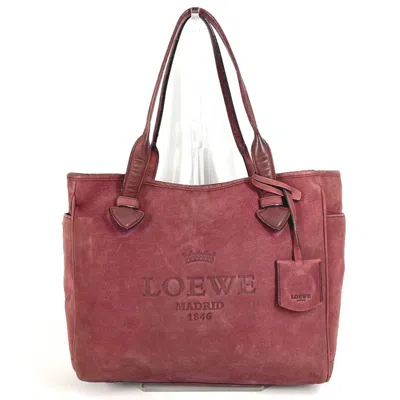 Pre-owned Loewe Bordeaux Leather Shoulder Bag Tote Bag () In Burgundy