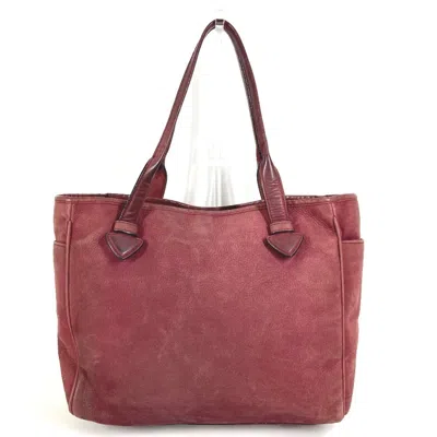 Pre-owned Loewe Bordeaux Leather Shoulder Bag Tote Bag () In Burgundy
