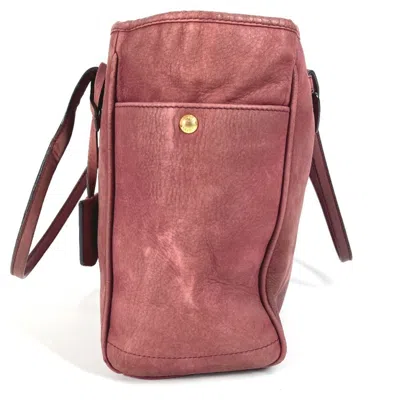 Pre-owned Loewe Bordeaux Leather Shoulder Bag Tote Bag () In Burgundy