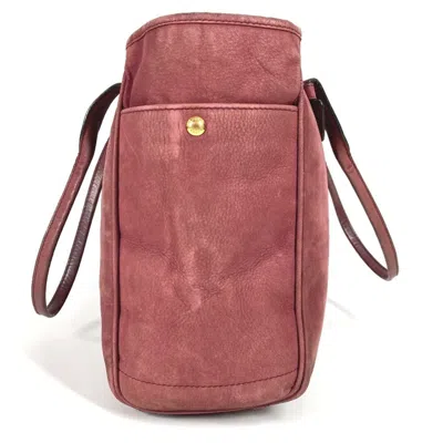 Pre-owned Loewe Bordeaux Leather Shoulder Bag Tote Bag () In Burgundy