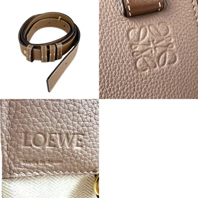 Pre-owned Loewe Brown Grayish Leather Handbag Shoulder Bag ()