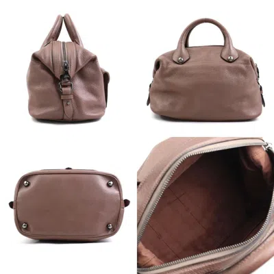 Pre-owned Loewe Brown Pink Leather Handbag Shoulder Bag () In Multi