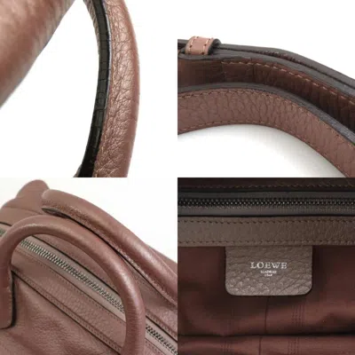Pre-owned Loewe Brown Pink Leather Handbag Shoulder Bag () In Multi