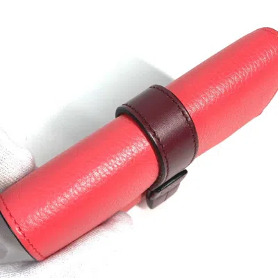 Pre-owned Loewe Brown Pink Leather Wallet (tri-fold) () In Multi