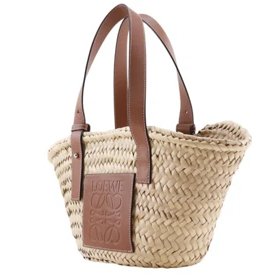 Pre-owned Loewe Brown Raffia Leather Basket Tote Bag ()