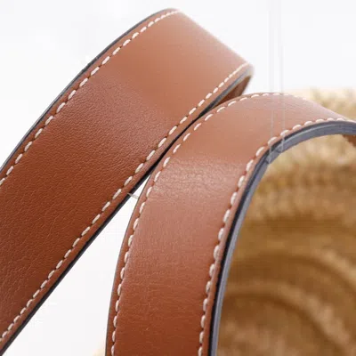 Pre-owned Loewe Brown Raffia Leather Basket Tote Bag ()