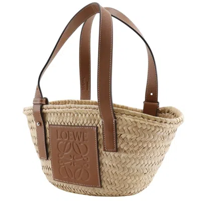 Pre-owned Loewe Brown Raffia Leather Basket Tote Bag ()