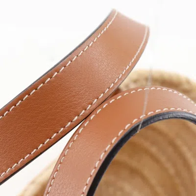 Pre-owned Loewe Brown Raffia Leather Basket Tote Bag ()