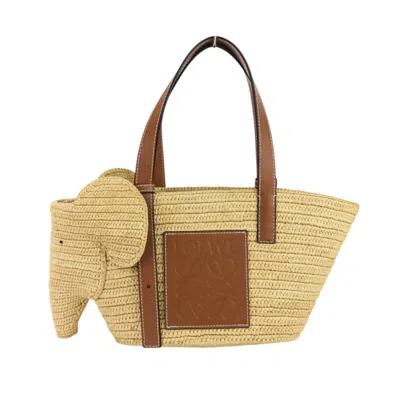 Pre-owned Loewe Brown Raffia Leather Handbag Tote Bag ()
