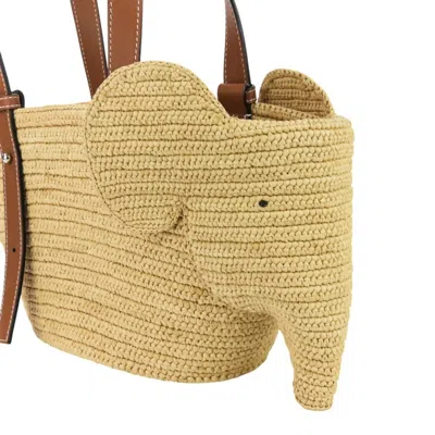 Pre-owned Loewe Brown Raffia Leather Handbag Tote Bag ()