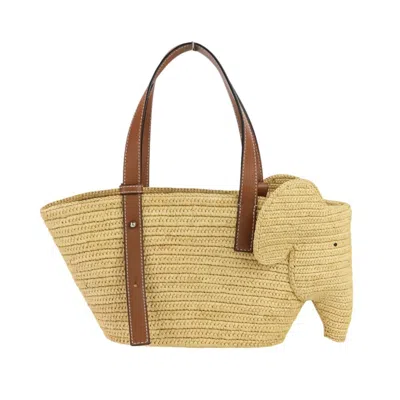 Pre-owned Loewe Brown Raffia Leather Handbag Tote Bag ()