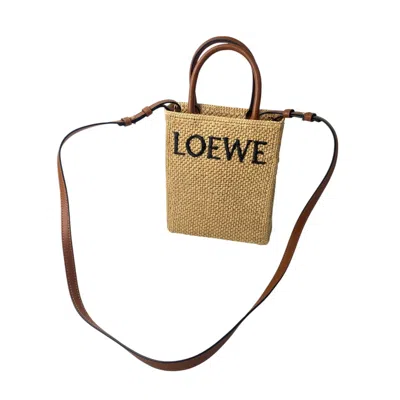 Pre-owned Loewe Brown Raffia Leather Shoulder Bag Tote Bag ()