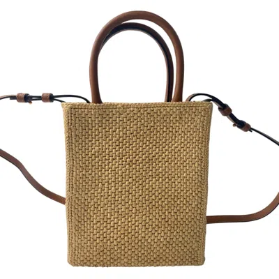 Pre-owned Loewe Brown Raffia Leather Shoulder Bag Tote Bag ()