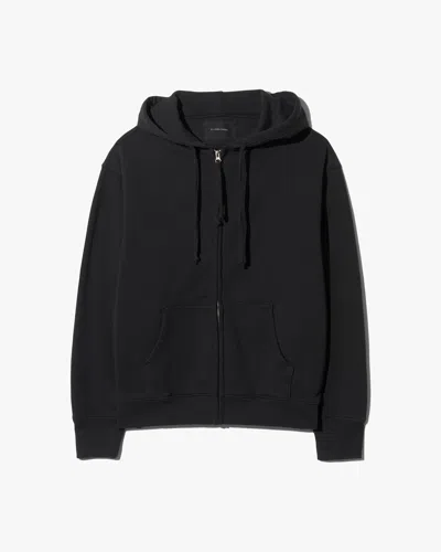 Nili Lotan Brian Jersey Zip-up Hoodie In Black