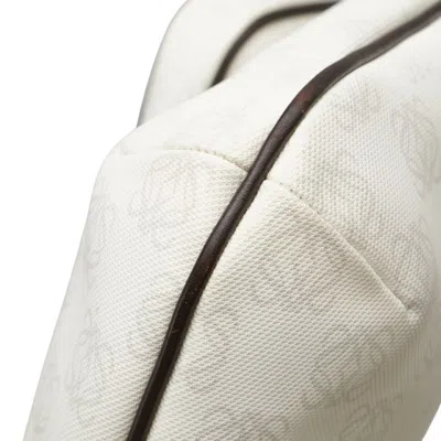 Pre-owned Loewe Brown White Leather Pvc Shoulder Bag () In Multi