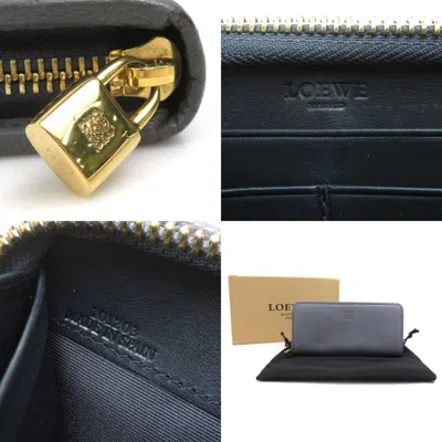 Pre-owned Loewe Gray Leather Long Wallet (bi-fold) ()