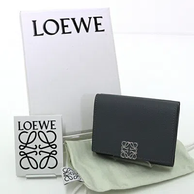 Pre-owned Loewe Gray Leather Wallet (tri-fold) ()