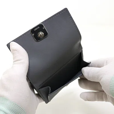 Pre-owned Loewe Gray Leather Wallet (tri-fold) ()