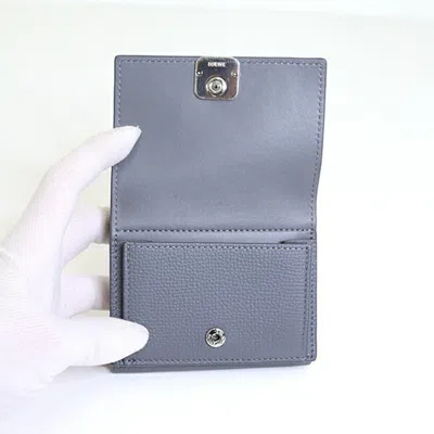 Pre-owned Loewe Gray Leather Wallet (tri-fold) ()