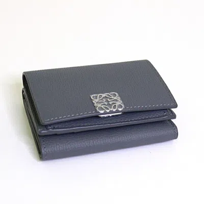 Pre-owned Loewe Gray Leather Wallet (tri-fold) ()