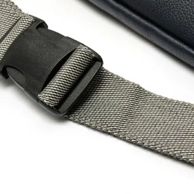 Pre-owned Loewe Gray Navy Leather Fanny Pack Sling Bag () In Multi