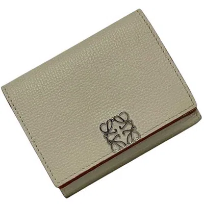 Pre-owned Loewe Grayish Leather Wallet (tri-fold) ()