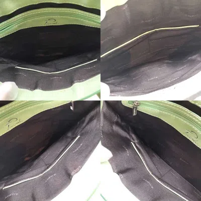 Pre-owned Loewe Green Canvas Leather Handbag Tote Bag ()